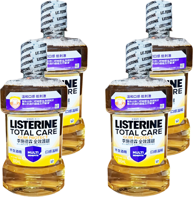 LISTERINE 李施德霖 全效護齦漱口水, 500ml, 4瓶