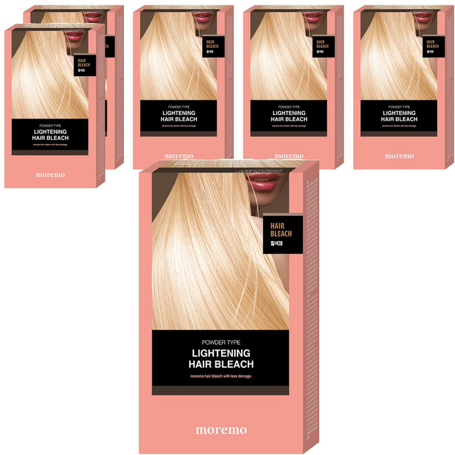 모레모 라이트닝 헤어 블리치 탈색제, 80g, 6개