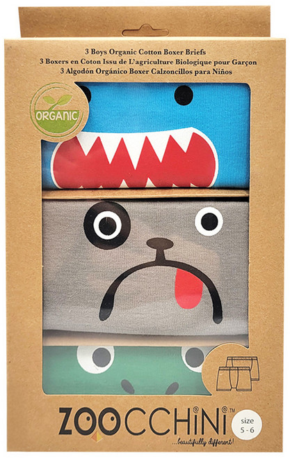 ZOOCCHiNi 男童款內褲3入組 100%純棉柔軟透氣 美國設計獨特動物造型