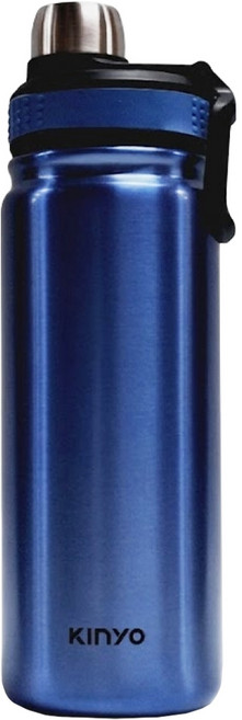 Kinyo 304不鏽鋼真空運動瓶 KIM-4030, 650ml, 1個, 藍色