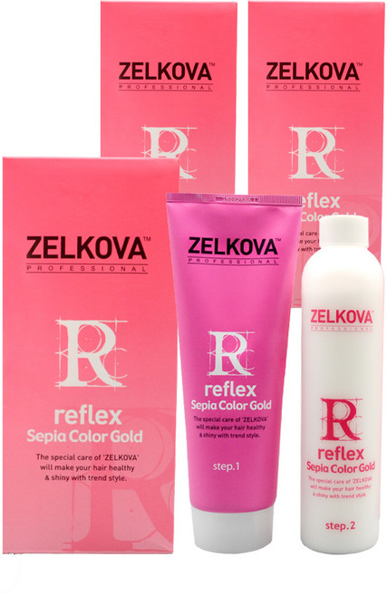 리플렉스 세피아 컬러 골드 염색약 220ml, 블랙 1N, 3개