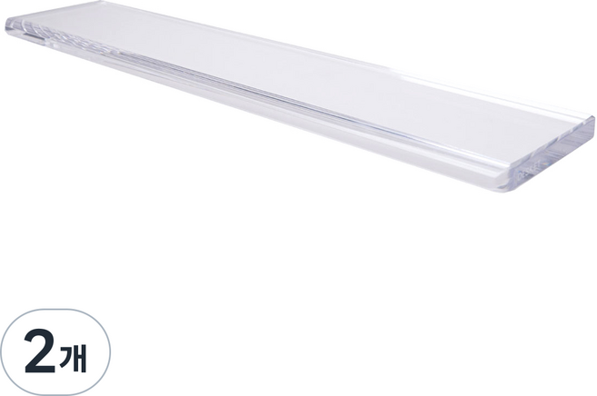 데스켓 아크릴 팜레스트 풀사이즈 키보드 손목받침대, 투명, 2개