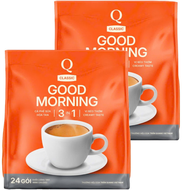 굿모닝 3in1 인스턴트 믹스커피, 24개입, 2개, 20g