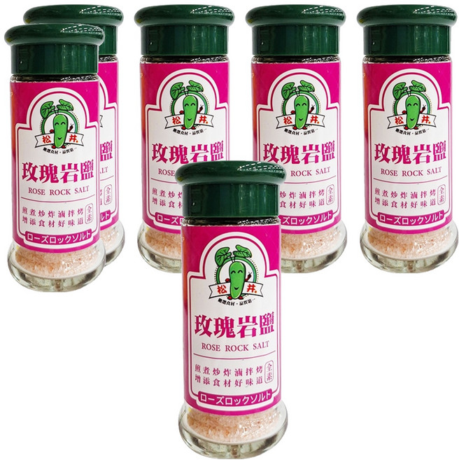 松井 玫瑰岩鹽, 60g, 6瓶