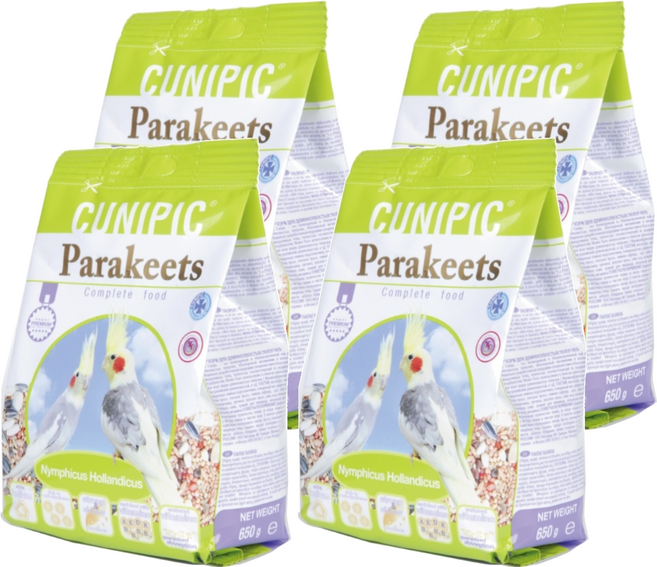CUNIPIC 長尾鸚鵡飼料, 650g, 4包