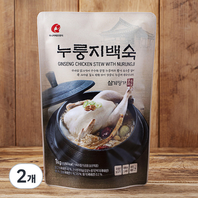 마니커에프앤지 누룽지 백숙, 1kg, 2개