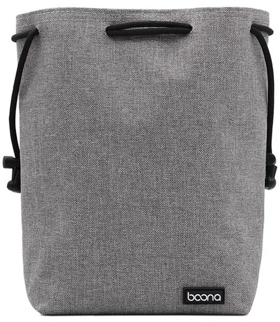 부나 프리미엄 카메라 파우치 M, 그레이, 1개