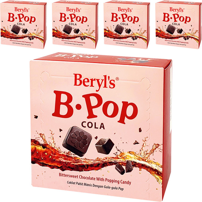 Beryl's 跳跳糖苦甜巧克力 可樂味 添加植物油, 50g, 5盒