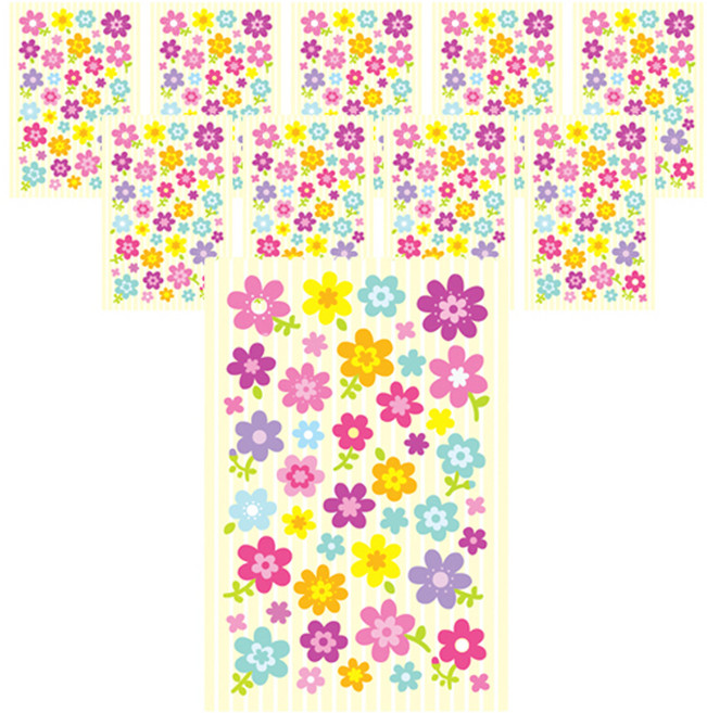 환타스틱스 쁘띠 프리티 플라워 스티커 PS-22016, 10개, 혼합색상