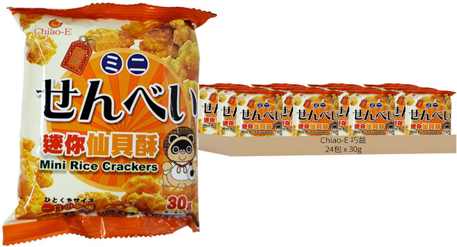 Chiao-E 巧益 迷你仙貝酥 4包, 120g, 6袋