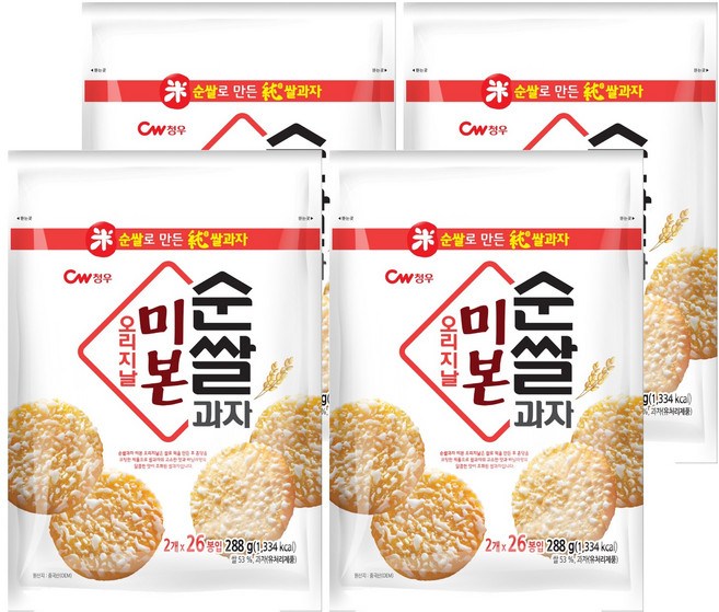 순쌀 과자 미본 오리지널, 288g, 4개