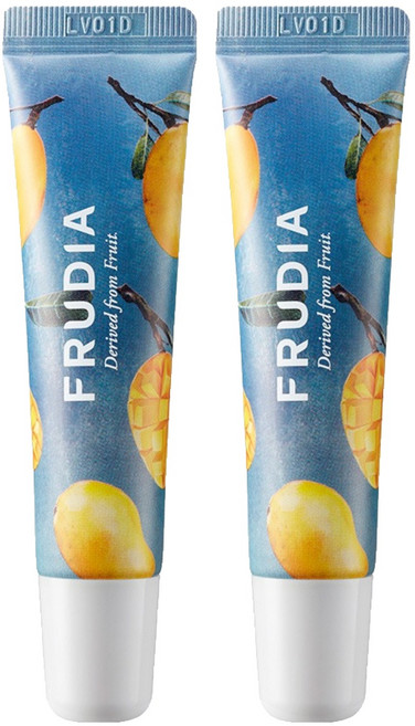 FRUDIA 蜂蜜芒果柔嫩唇膜 水果籽油 神經醯胺 溫和角質調理, 2條, 1入