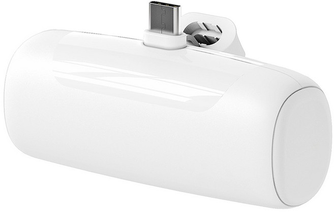 에토프 도킹형 일체형 미니 보조배터리 5000mAh C타입, SPE-PA5GPQCP, 화이트