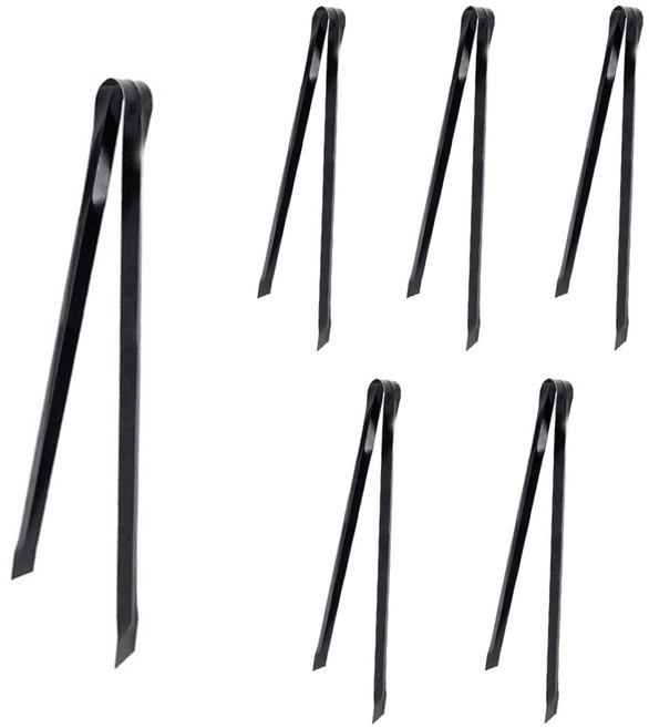 월드크린 숯집게 45cm, 검정, 6개