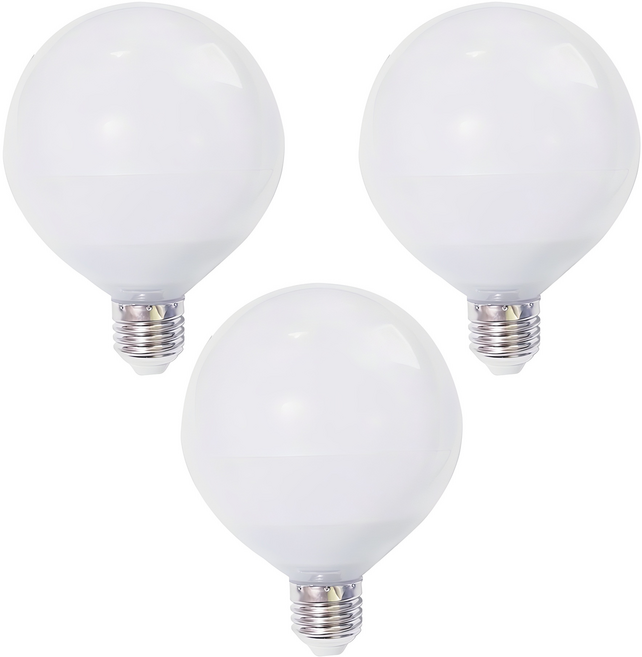 코넬 LED 볼전구 숏넥 12W, 주광색, 3개