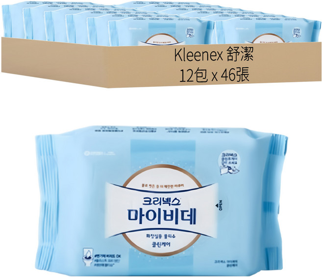 Kleenex Mybidet 濕式衛生紙, 12包, 1組
