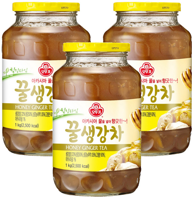 오뚜기 힐링타임 꿀생강차, 1kg, 1개입, 3개