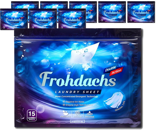 프로닥스 고농축 더블액션 시트세제, 15개입, 9개