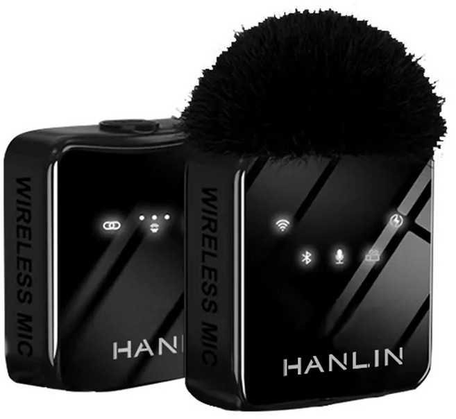 HANLIN 專業手機直播錄影收音麥克風 4 x 4 x 1.5cm 26g, HAL51, 黑色