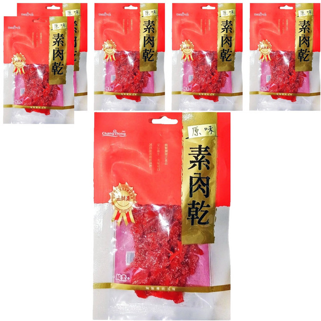 長松食品 原味素肉乾, 60g, 6包