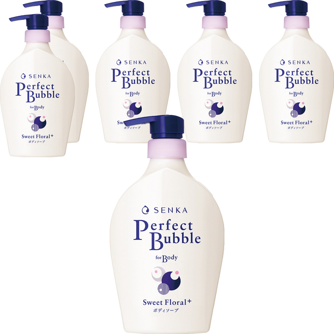 센카 퍼펙트 버블 포 바디 클렌저 스위트 플로럴 N, 500ml, 6개