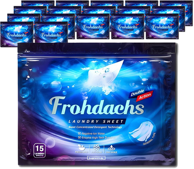 프로닥스 고농축 더블액션 시트세제, 15개입, 18개