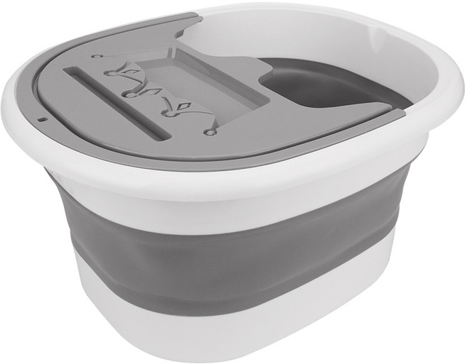 코멧 접이식 덮개 족욕통, 1개, 그레이