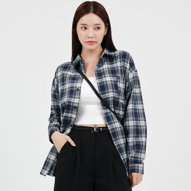 Elsso 女款可愛格紋夾克襯衫