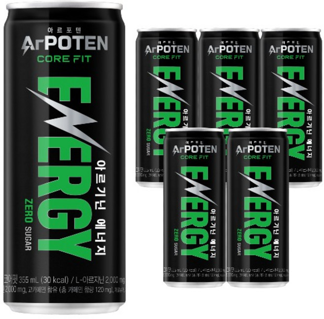 아르포텐 대상웰라이프 코어핏 에너지 드링크, 355ml, 6개