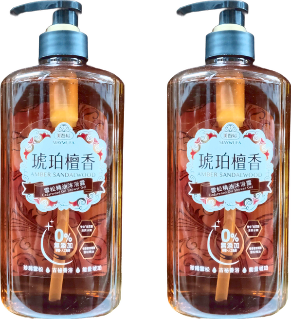 美吾髮 雪松精油沐浴露 琥珀檀香, 700ml, 2件