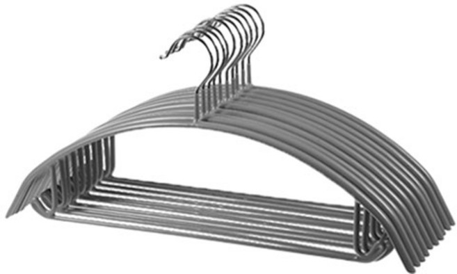 코멧 홈 어깨 뿔 방지 논슬립 옷걸이, 그레이, 10개