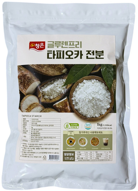 청은에프엔비 글루텐프리 타피오카 전분, 1kg, 1개