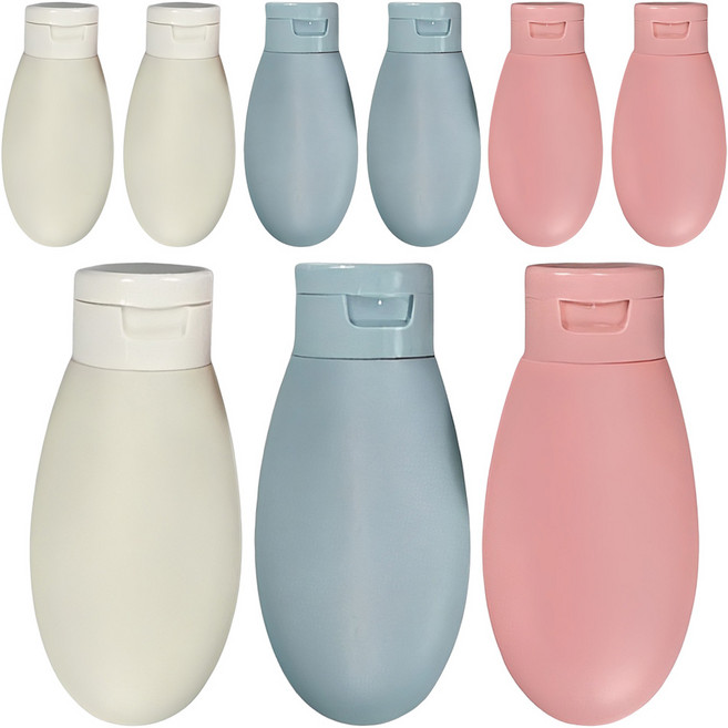 앞날창창 여행 휴대용 튜브형 공병 3종 60ml, 혼합색상, 3세트