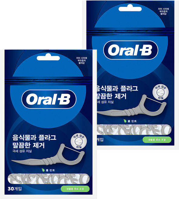 오랄비 일회용 치실, 30개입, 2개