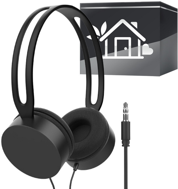 탑피아 간편한 유선 헤드폰 블랙