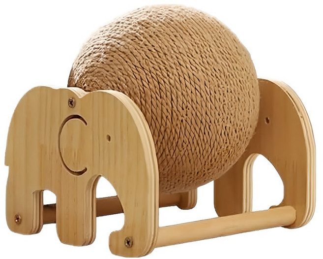 毛皇上 吉象貓抓球 小號 劍麻繩編織 貓咪/狗狗等寵物通用, 1個