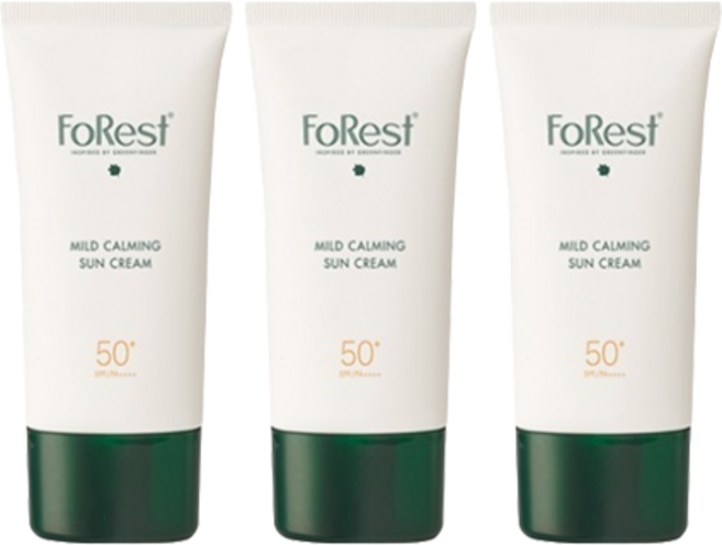 그린핑거포레스트 마일드 카밍 선크림 SPF50+ PA++++, 80ml, 3개