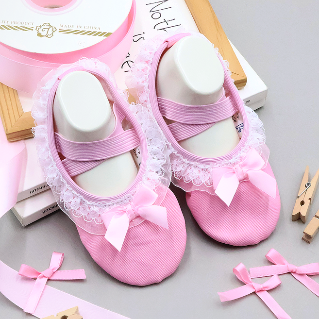 주)비단길 제로나 리본 레이스 발레슈즈