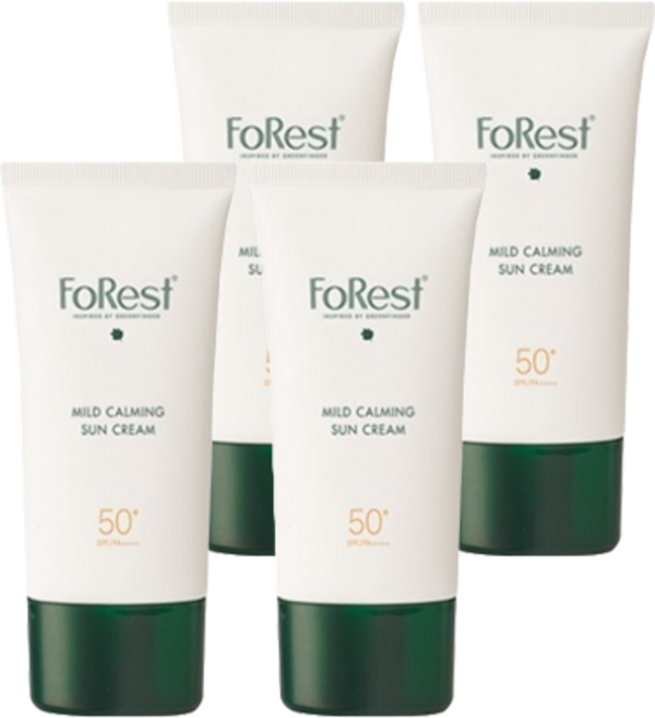 그린핑거포레스트 마일드 카밍 선크림 SPF50+ PA++++, 80ml, 4개