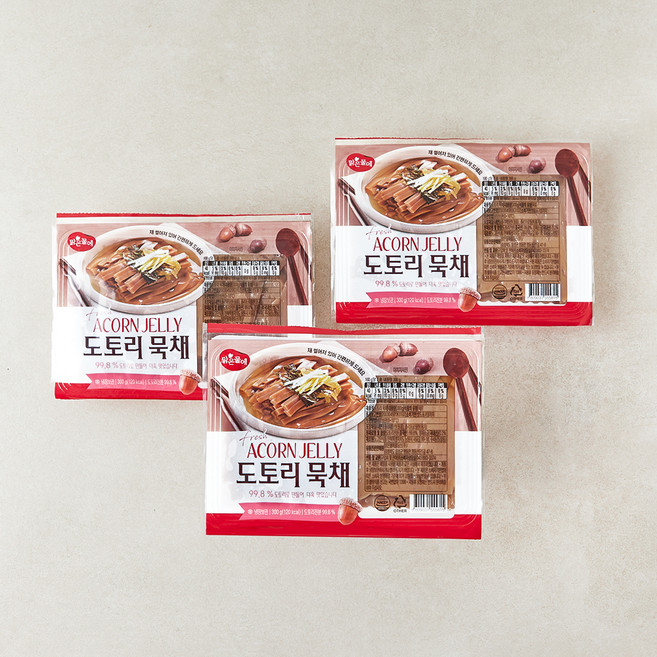 맑은물에 도토리묵채, 300g, 1개입, 3개