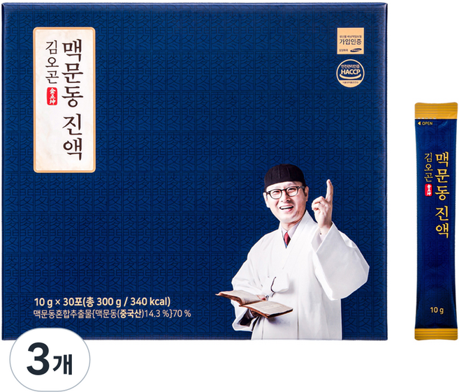 김오곤 맥문동 진액 30p, 300g, 3개