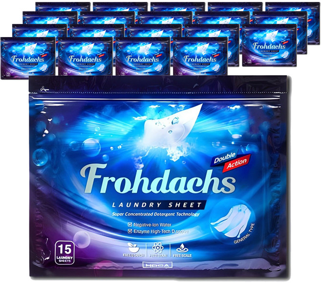 프로닥스 고농축 더블액션 시트세제, 15개입, 20개