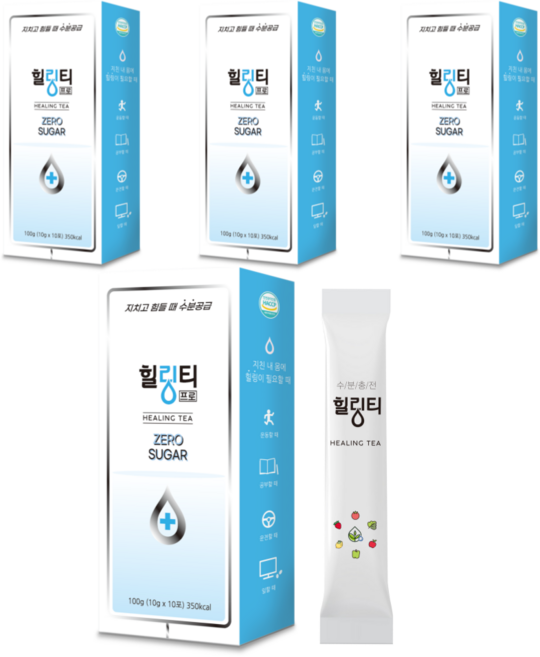 에스엠바이오 힐링티 프로 레몬복숭아맛 아이스티분말, 10g, 10개입, 4개