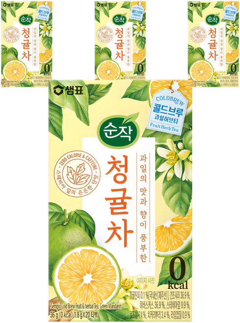 순작 청귤차, 1.8g, 20개입, 4개