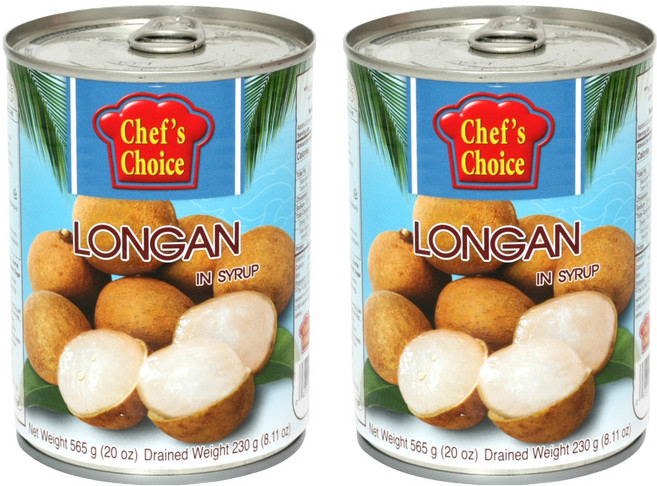 쉐프의초이스푸드 롱간 과일통조림, 565g, 2개