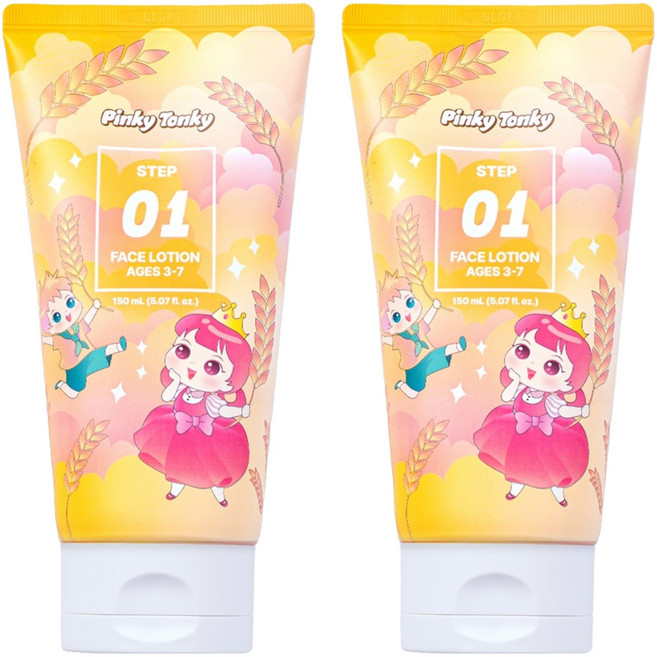 핑키통키 페이스 로션 유아 1단계 3세-7세용, 150ml, 2개