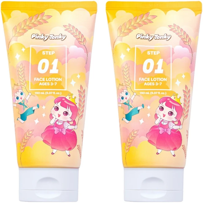 핑키통키 페이스 로션 유아 1단계 3세-7세용, 150ml, 2개 - 쿠팡