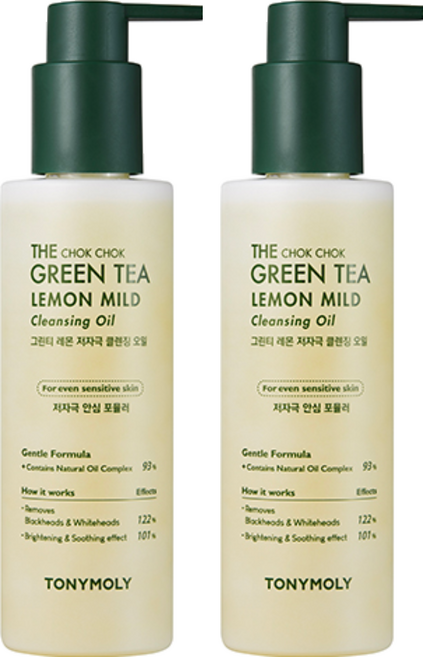 토니모리 더 촉촉 그린티 레몬 저자극 블랙헤드 클렌징 오일, 200ml, 2개