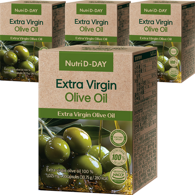뉴트리디데이 엑스트라 버진 올리브유 30.75g, 30정, 4개
