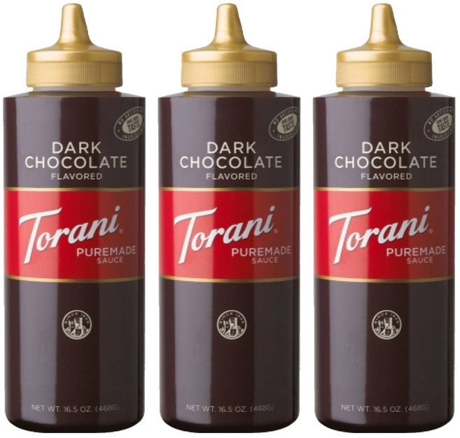 Torani Puremade 迷你醬黑巧克力, 468g, 3個